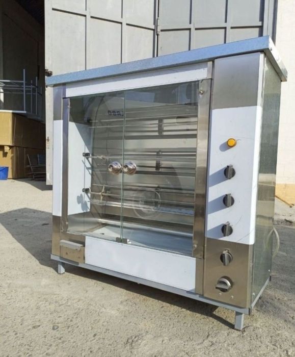 Grill aparat 3 sixli. elektronniy va gazli, tovuq va baliq pishirgich.