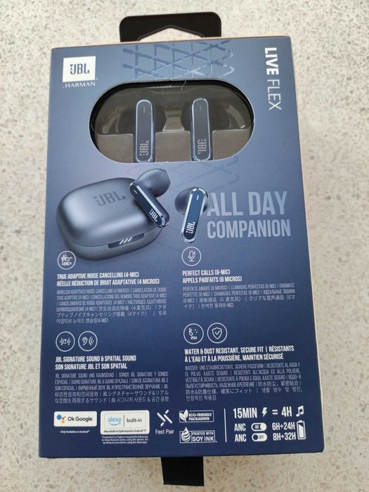 JBL Live Flex, TWS, ANC, сини - Нови