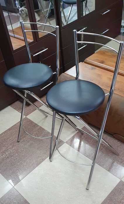 Scaune Inalte de Bar Cromate