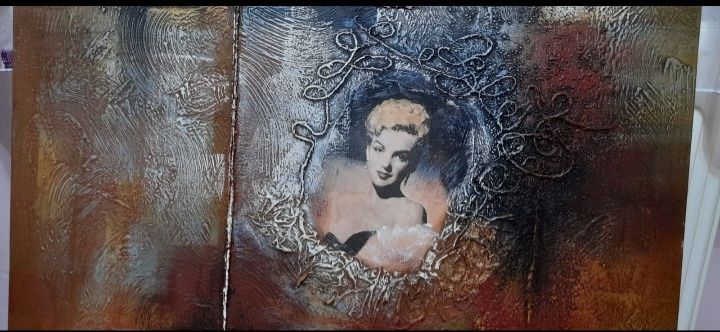 Tablou ,pictură în ulei( Marlene Dietrich)80/80 cm,100 lei