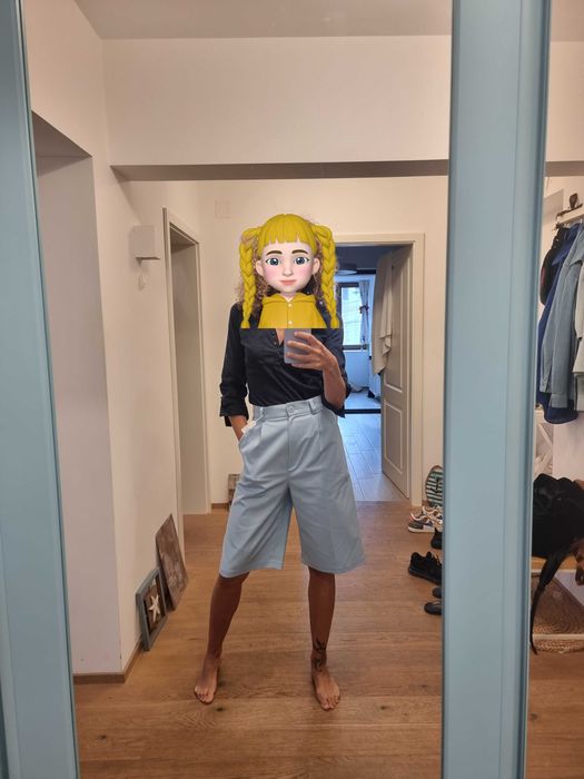 Pantaloni Nissa talie inalta