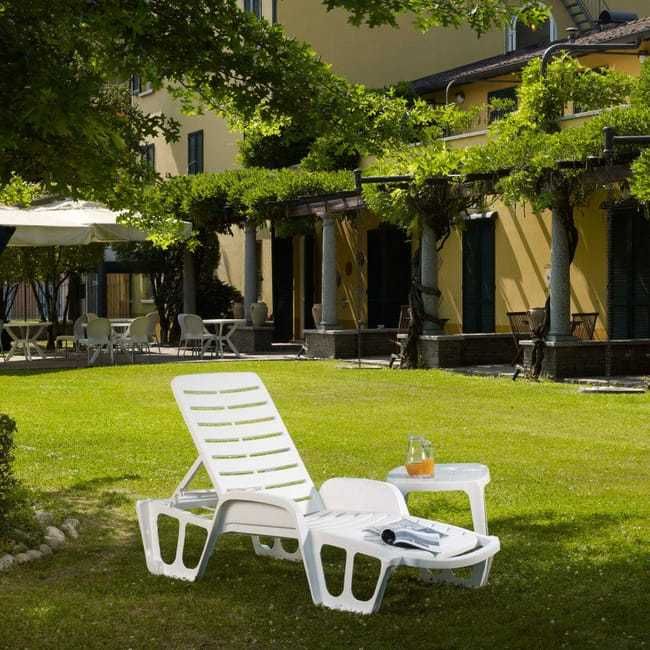 Шезлонг Lettino Fisso плаж  подлакътници градински плажен басейн легло