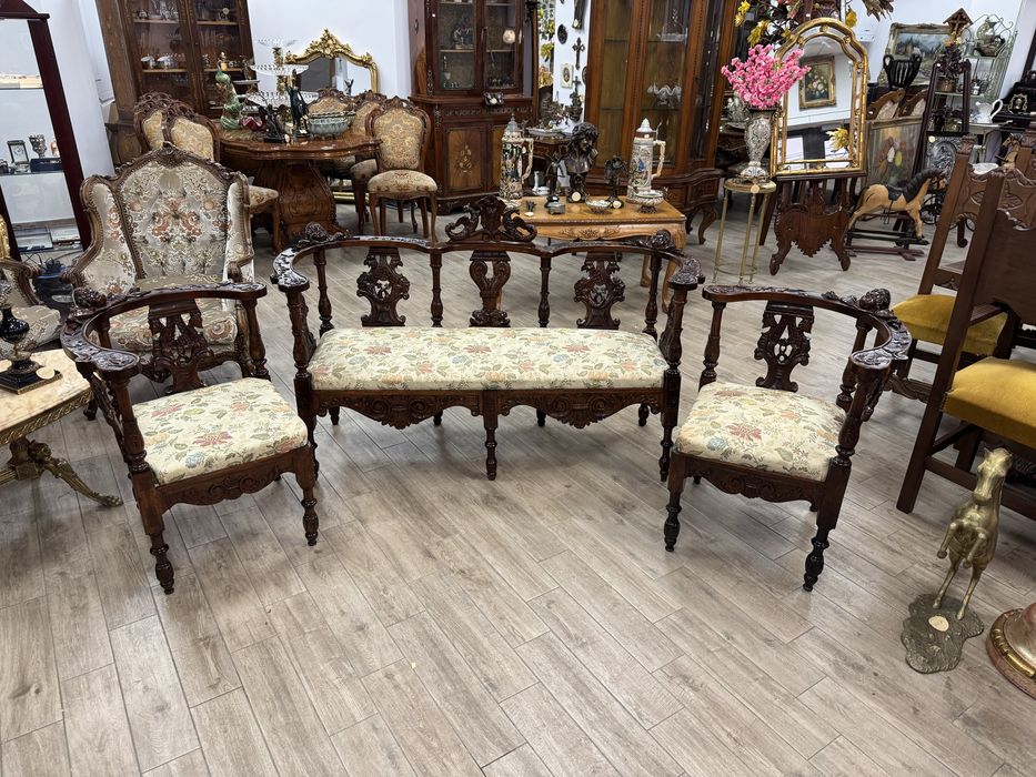 Salon stil neo-baroc - lemn masiv, sculptate manual