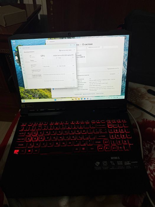 Игровой RTX 3050, i5-11400H ноутбук  acer nitro 5