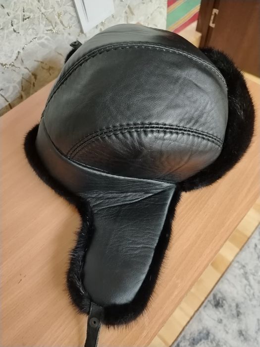 Шапка ушанка норковая