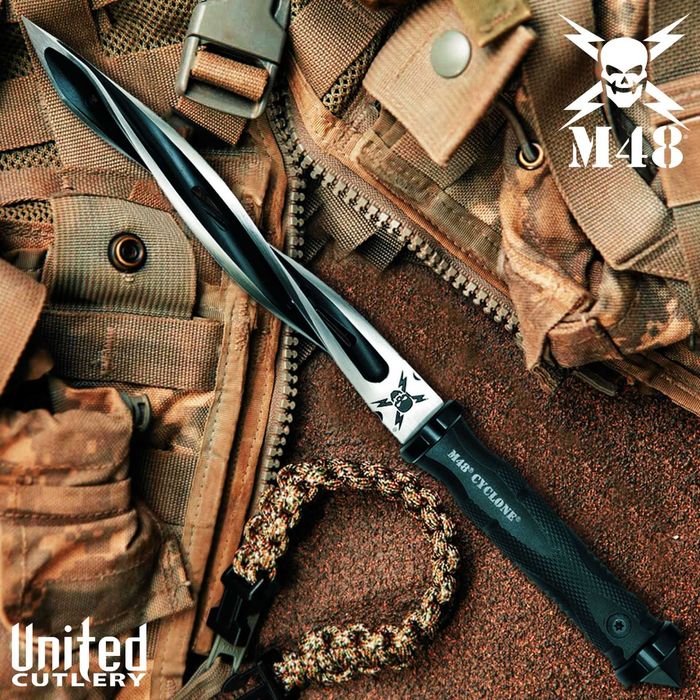 Нож United Cutlery M48 Cyclone с кания, черен, дължина  20.3 см