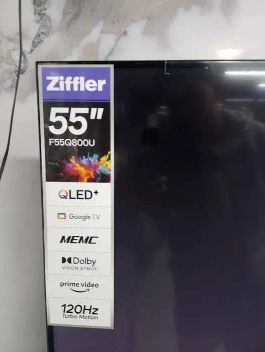 Телевизор  Ziffler 55 QLED 4К SMART Google TV 120Hz  доставка бонус