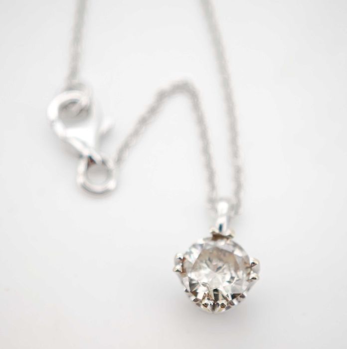 Colier aur 14k cu diamant 0.9ct