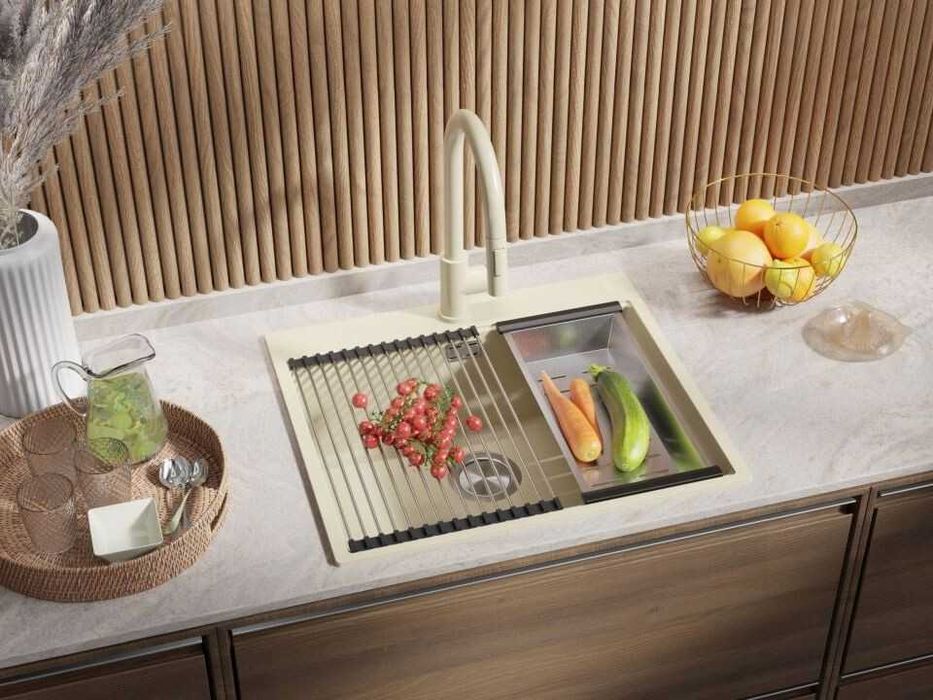 Кухненска Мивка от гранит  Осло XL 500 x 590 mm - Бежов