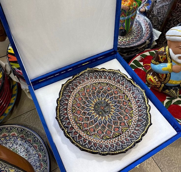 Sopol lagan – qo‘l mehnati | Logo va rasm tushirib beramiz | Sovg‘alik