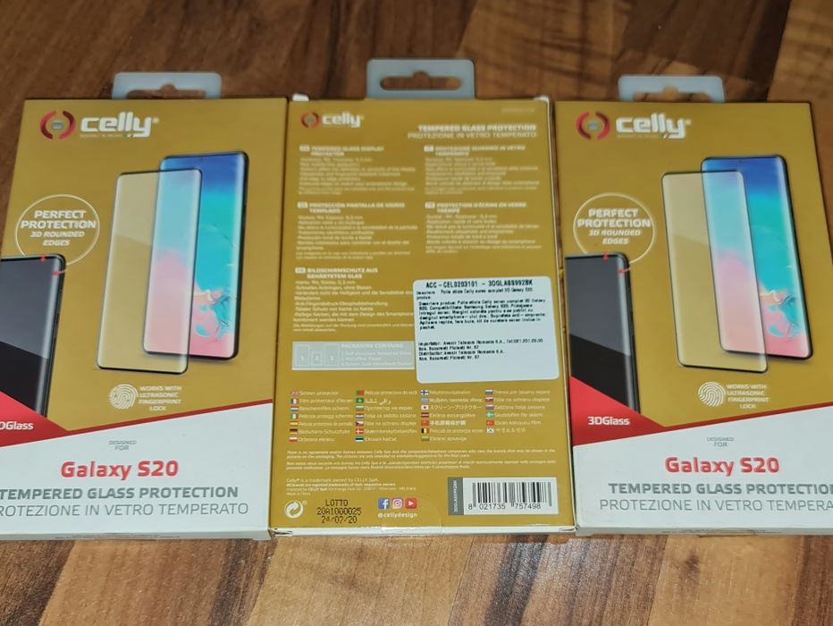 Folie sticla full cover originala Celly Samsung Galaxy S20 4G S20 5G