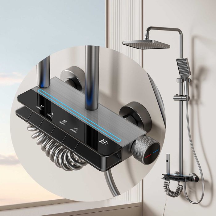 Модерен интелигентен душ с дисплей и LED подсветка D56