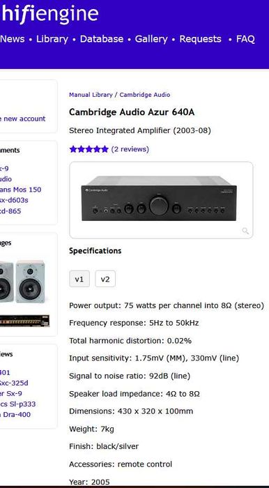 CAMBRIDGE AUDIO AZUR 640A V 2.0 amplificator Hi-Fi