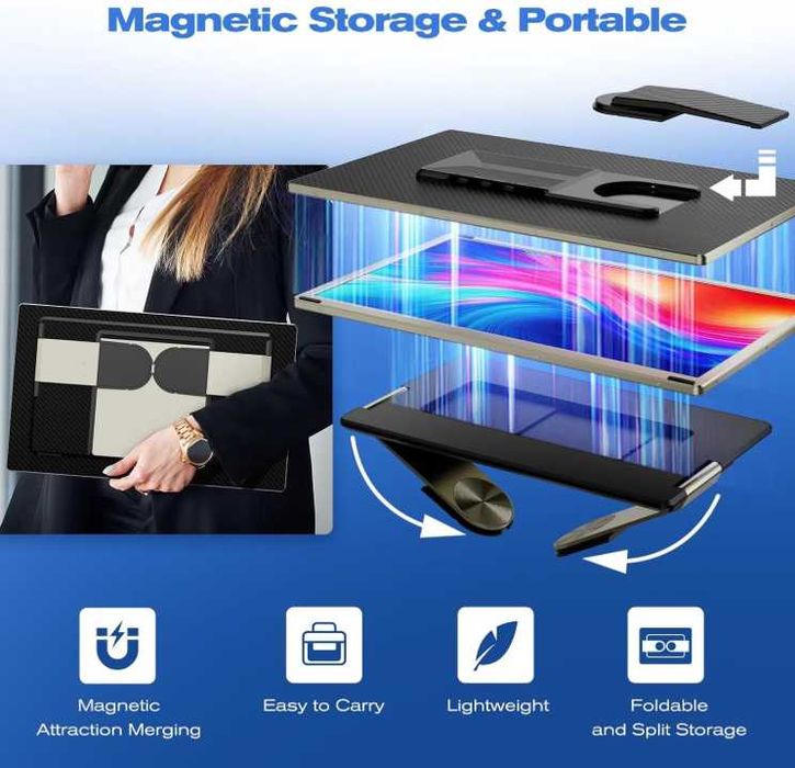 Extensie ecran laptop Teamgee S6 2x15,6" ips Mac Windows Domyfan Kefeya monitor portabil