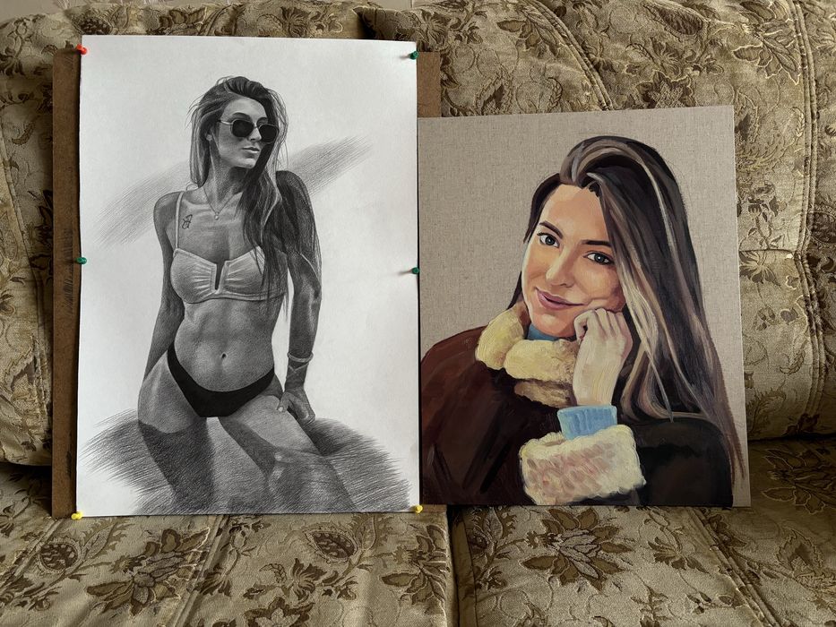 Художник выполнит портреты и картины