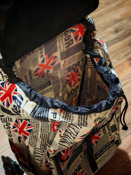 Carucior pentru cumparaturi, roti triple , impermeabil, print deosebit