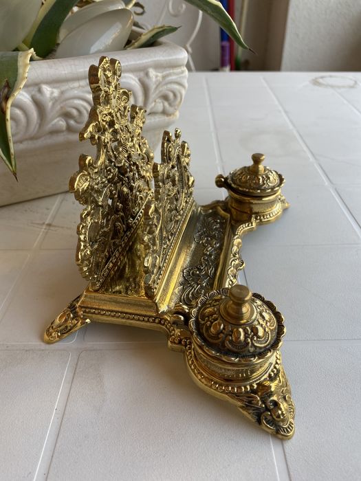 Calimara set de birou in bronz