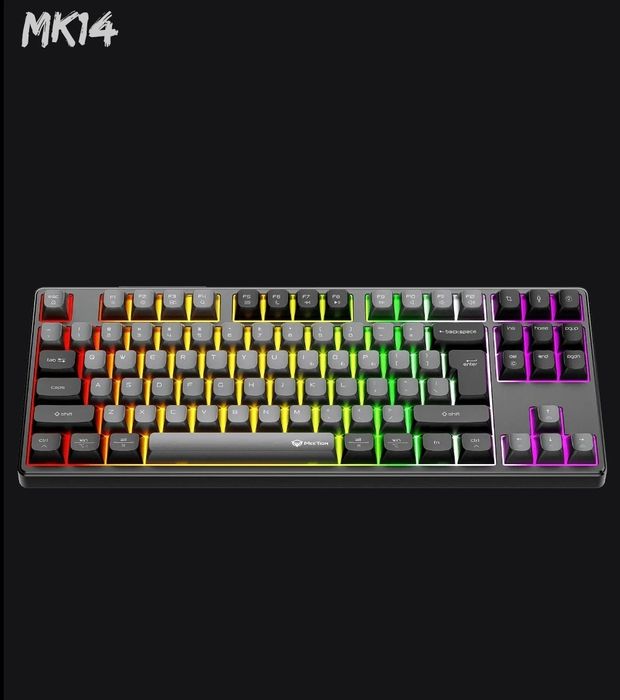 Беспроводная механическая клавиатура MK14  black and white