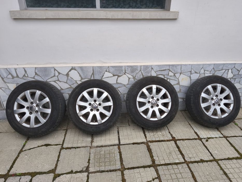 Джанти VW 15 5x112 с нови летни гуми