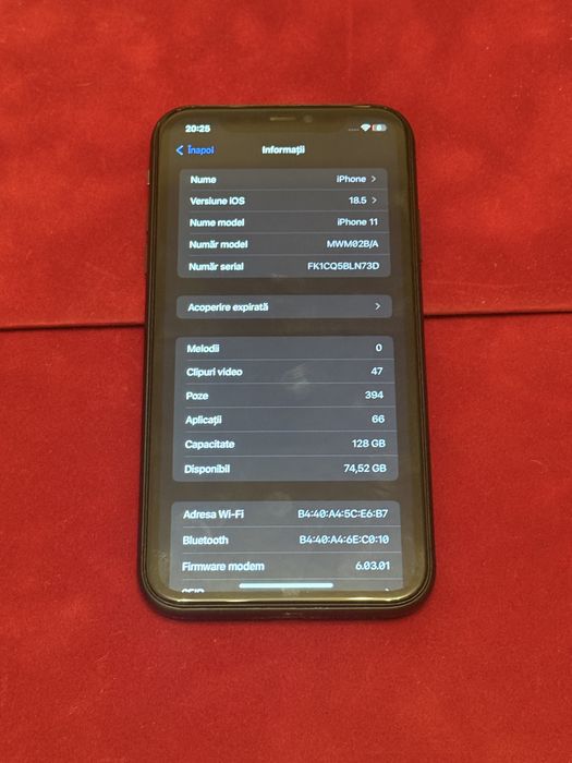 Iphone 11 128 gb , batetie 100%