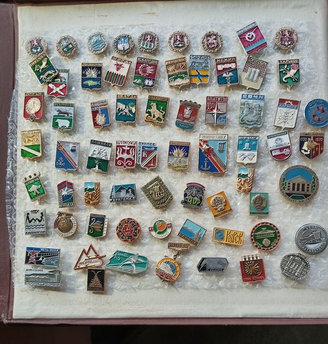 Значки алюминиевые и ситал, СССР