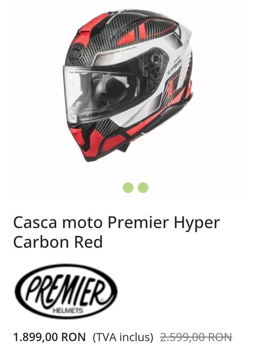 Casca Premier Hyper Carbon Red L 59cm