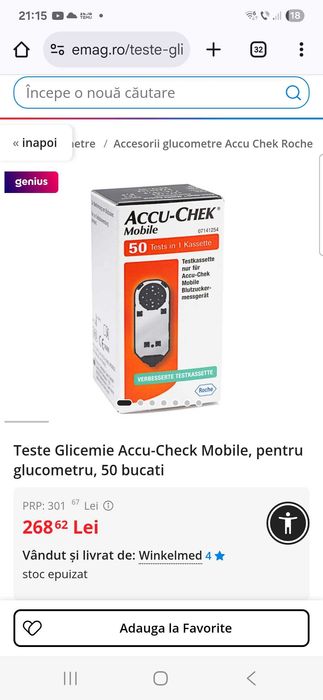 Glucometru Accu Check Mobile U2