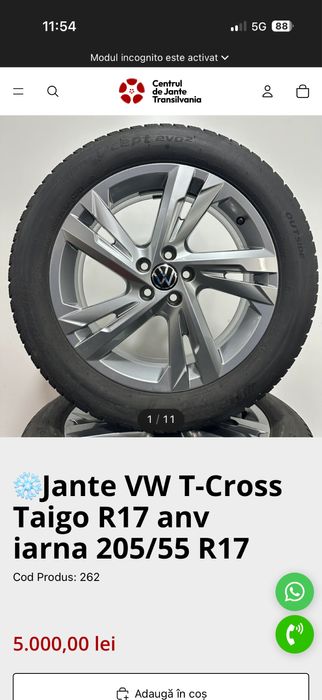 Jante oem 5x112 Vw Taigo/T Cross R17