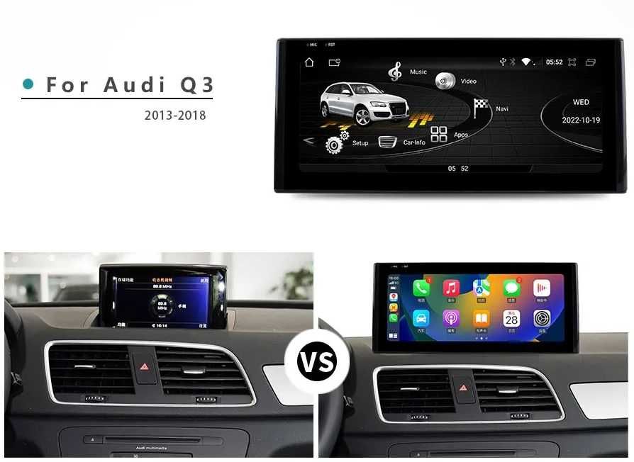 Мултимедия за Audi Q3 Двоен дин Android навигация Ауди Q3 дисплей