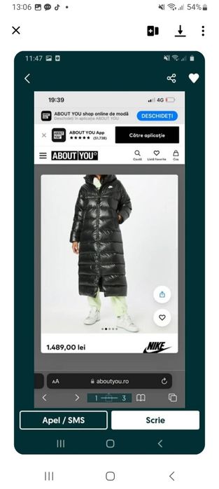 Geaca nike dama marine mari