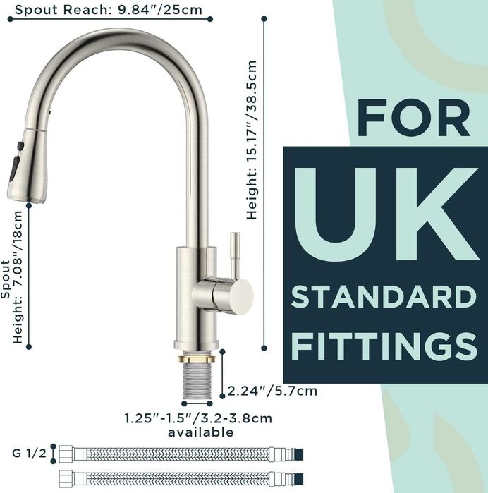 Robinet chiuvetă de bucătărie mixer cu spray de extragere, pivotant