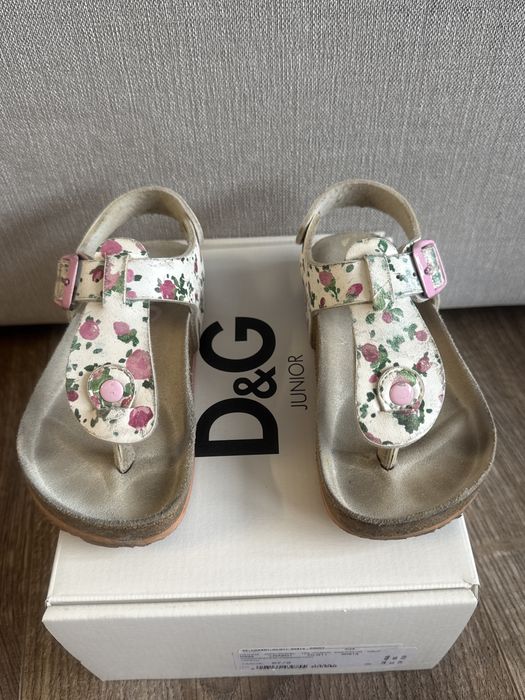 Детски сандали D&G Junior – №26/27, розови на цветя
