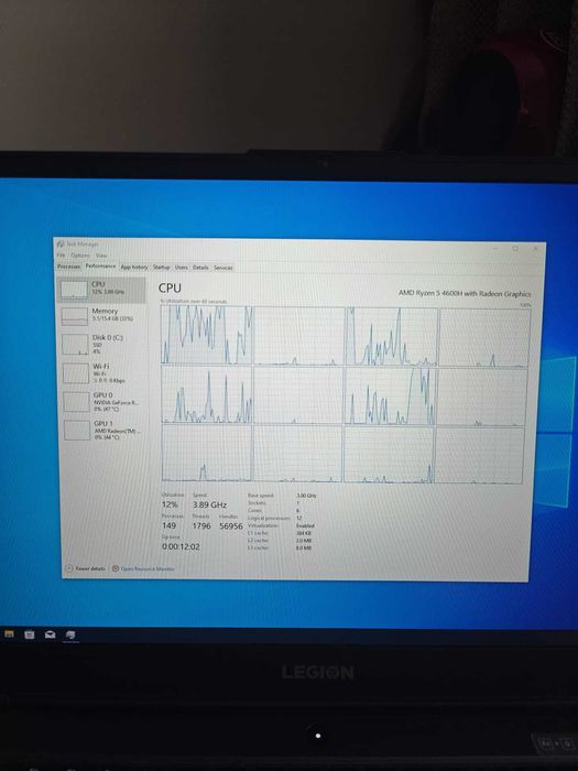 Laptop Legion 5 17ARH05H 17" Ryzen 5 4600H 2060 16GB RAM 1TB SSD