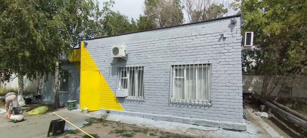 Побелка краскопультом