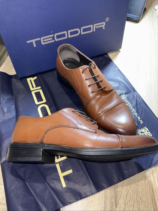 Мъжки официални обувки Teodor естествена кожа