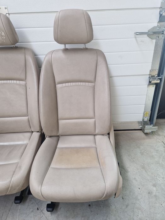 Interior scaune bancheta piele crem bmw f10 lci facelift cu încălzire