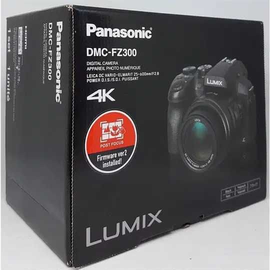 Aparat foto digital Panasonic Lumix DMC-FZ300, Senzor BSI MOS, 12.1MP, 4K, Negru,sigilat