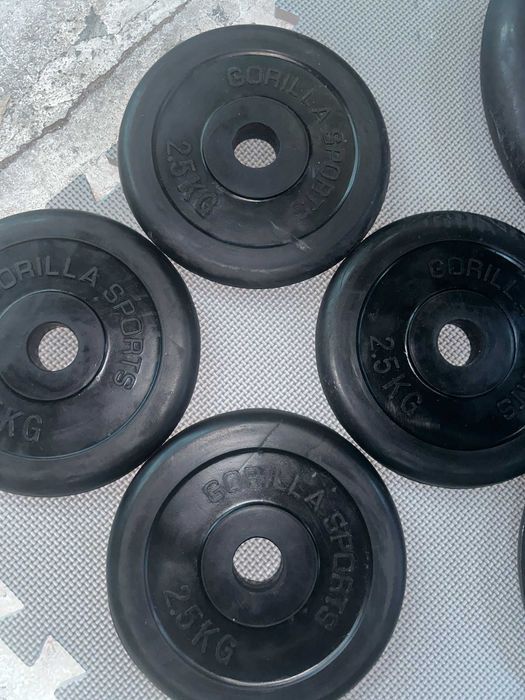 Set complet gantere cauicuate 130 kg