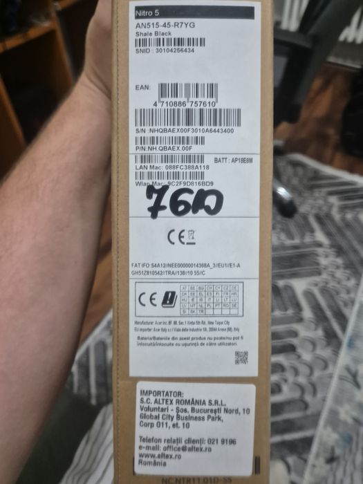 Vand laptop nitro 5