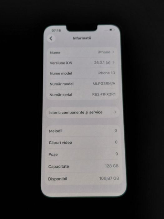 IPhone 13 Alb Baterie 100%