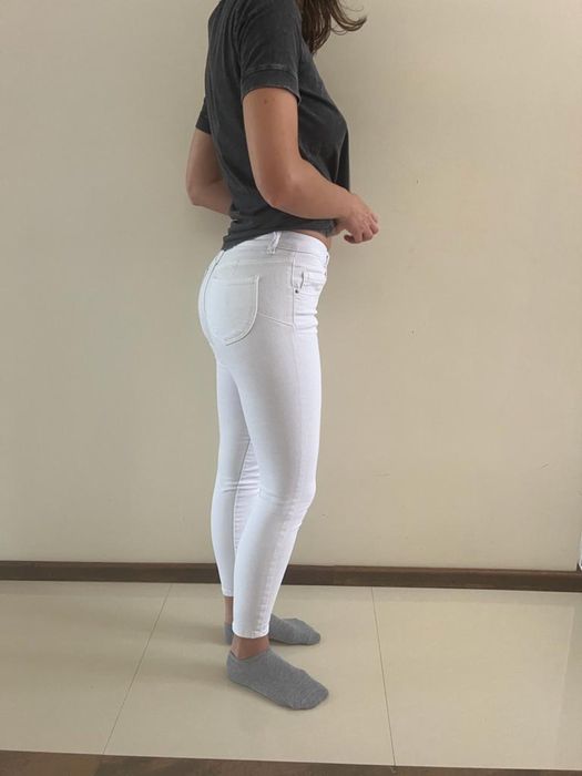Blugi albi skinny XS