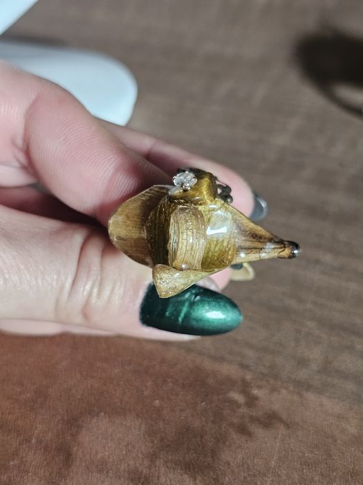 Регулируеми пръстенчета с естествен цвят на орхидея, лилиум и пауново