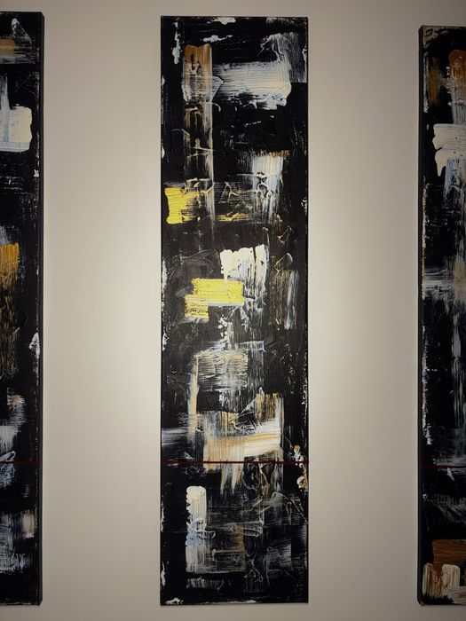 WHY – triptic abstract acrilic pe pânză