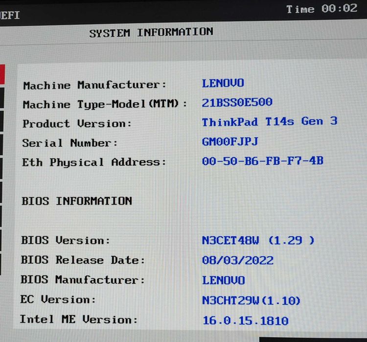 Placa de baza Lenovo T14S Gen3 i5 1245u 16Gb DDR5 Carcasa Tastatura Fan MiniPC