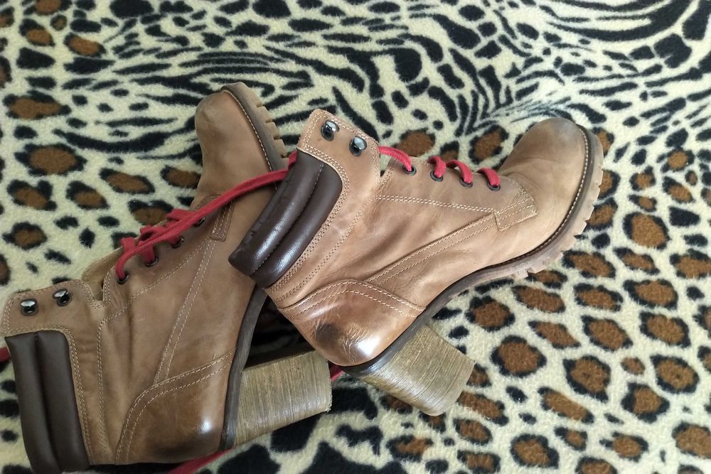 Намалени - Боти SANSIBAR на ток, естествена кожа