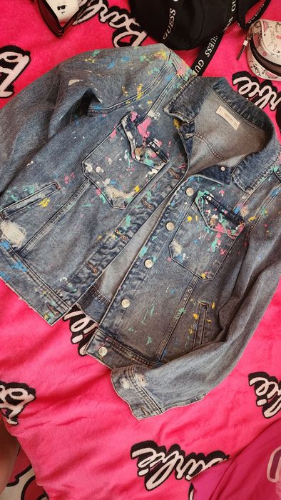 Куртка джинсовая MANGO M-L 46 рр одета пару раз!