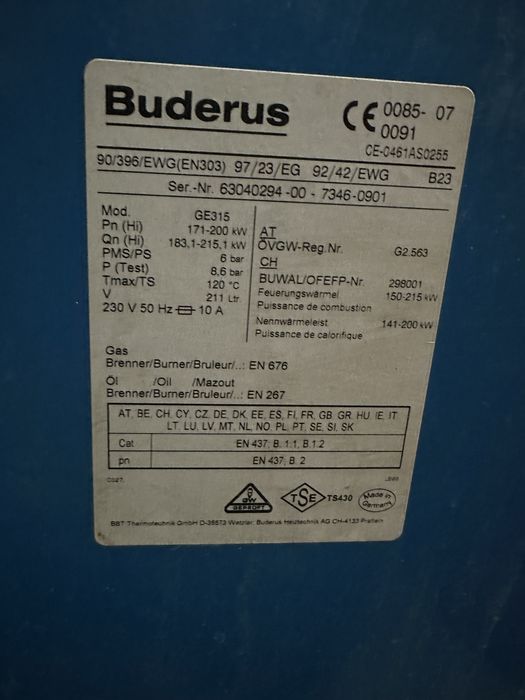 Centrala termica Buderus 200Kw