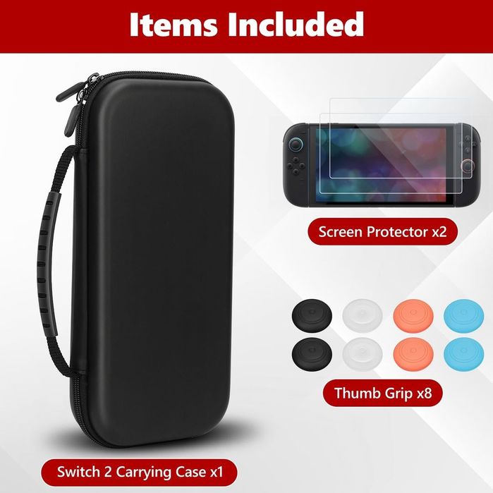 Husa Nintendo Switch 2 Hard Case cu 10 sloturi jocuri