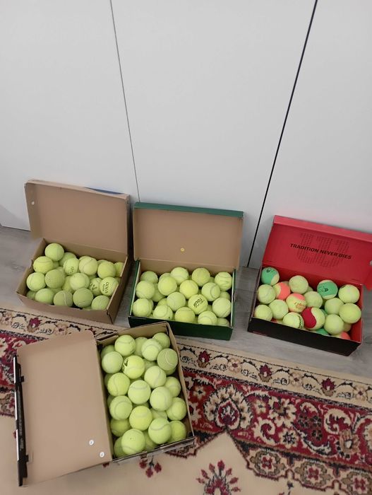 Теннисные мячи. Использованные