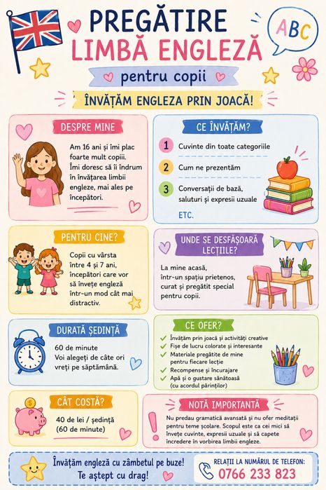 Meditații engleză copii 4–7 ani | Începători